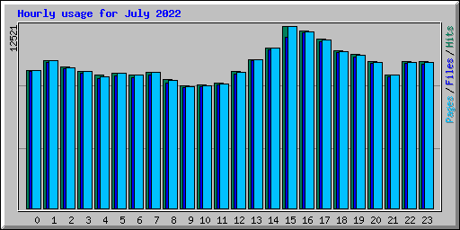 Hourly usage for July 2022