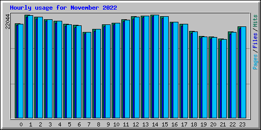 Hourly usage for November 2022